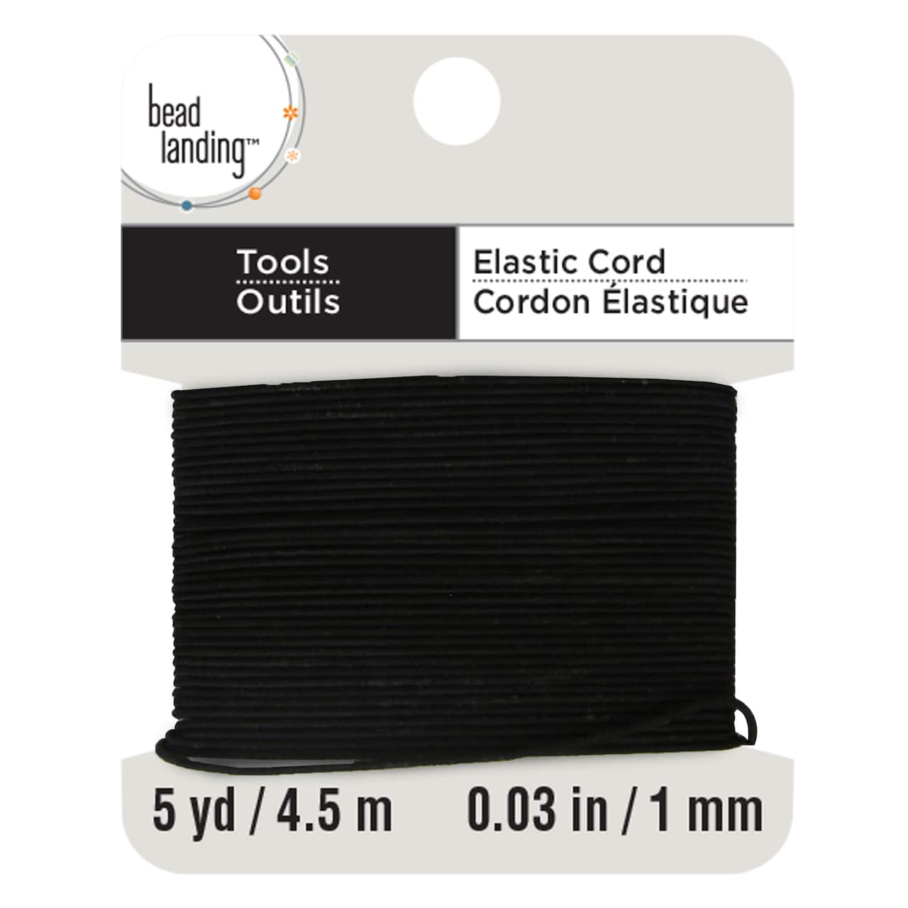1mm Black Stringing Elastic Cord by Bead Landing™